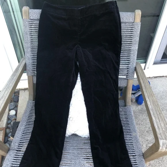 black velvet cigarette trousers Talbots | Pants & Jumpsuits | Black Velvet Cigarette Pants Side Zipper